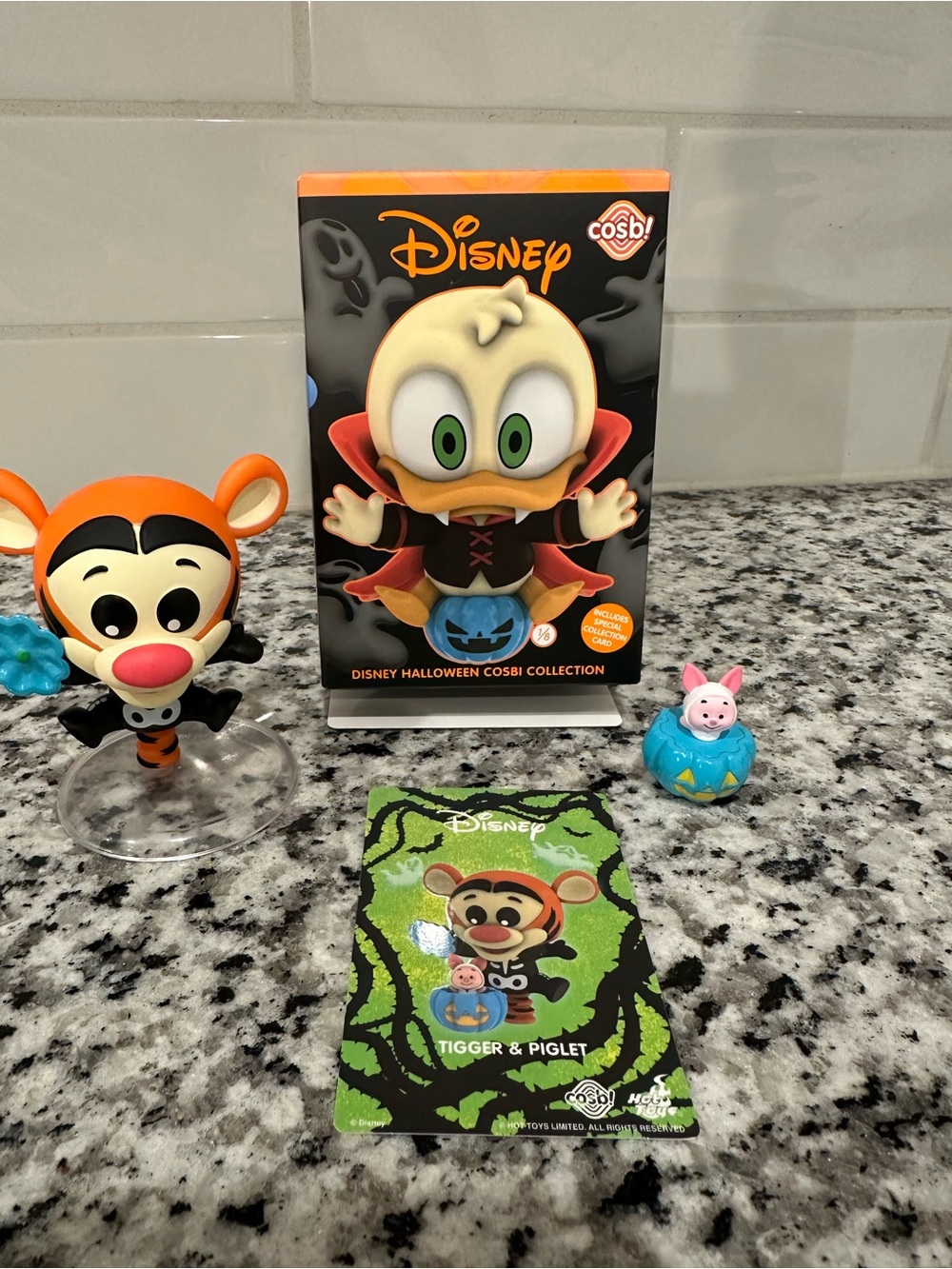 Disney Tigger & Piglet Halloween Cosbi Figure Set - Orange, Pink, Blue